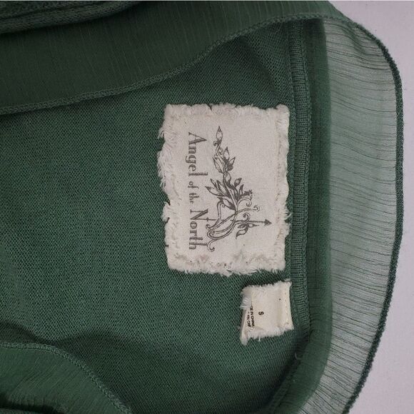 ANTHROPOLOGIE cardigan Angel of the North green Aral sweater S - Picture 8 of 11